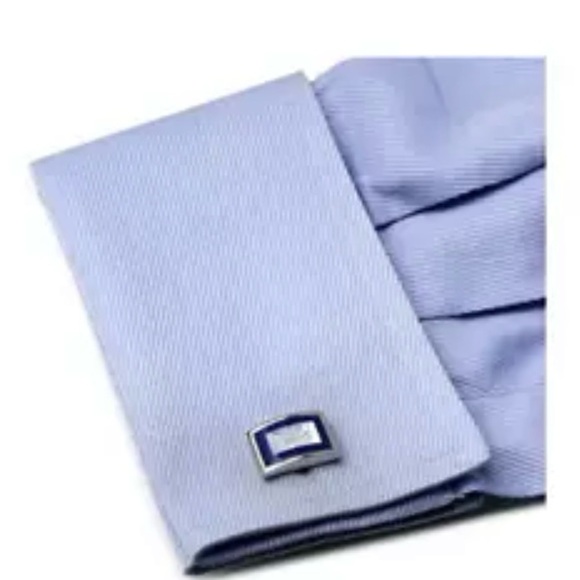 Ox & Bull Mother of Pearl and Lapis Blue Key Cufflinks New In Box‎ Never Worn - Picture 3 of 7